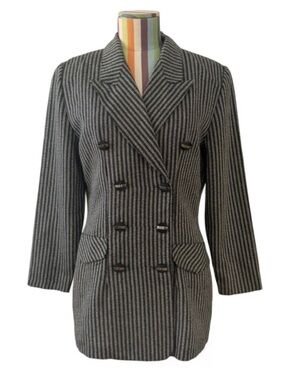 Vintage Always USA 80s Striped Double Breasted Blazer